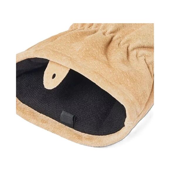 Goodfellow Men's Genuine Suede Leather Beige Tan Tech Touch Lined Mittens S/M - Picture 2 of 3